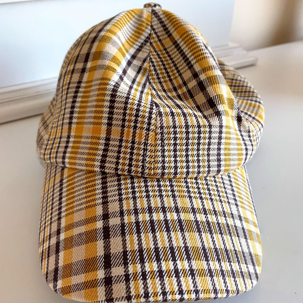 Yellow Tartan Pattern Hat H & M